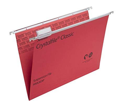 Rexel Crystalfile Classic Suspension File Complete Foolscap Red Pk 50 78141