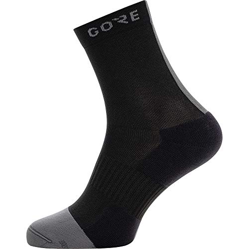 GORE WEAR M Unisex Socks, Size: 8-9.5 Mid Socks Black/Graphite Grey