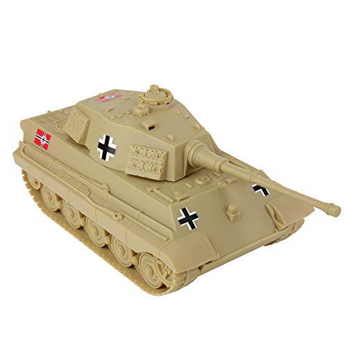 BMC WW2 German King Tiger Tank – Tan 1:32 Vehicle for Plastic Army Men