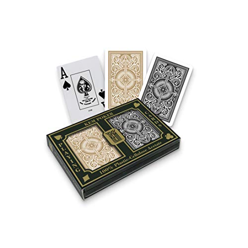 Kem Playing Cards Arrow Black and Gold Bridge Size Jumbo Index Playing Cards, Arrow Black/Gold, 1017402