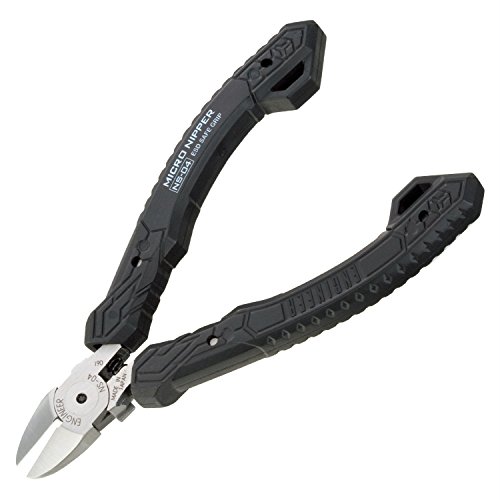 ENGINEER NS-04 Precision Side Cutters Micro Nippers, Professional Grade, Made in Japan, ESD Safe with Hardened Carbon Steel Jaws