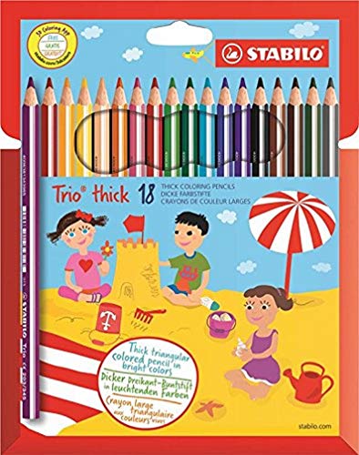 Stabilo Trio Thick Pencil , Set of 18 , Multicolored (022509)