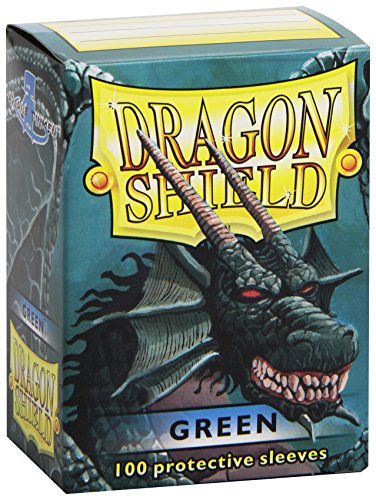 Dragon Shield Standard Size Card Sleeves – Classic Green 100 CT – MTG Card Sleeves are Smooth & Tough – Compatible with Pokemon, Yugioh, & Magic The Gathering Card Sleeves