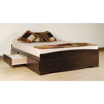 Double – Full Platform Storage Bed with 6 drawers (Espresso) (18.75″H x 57″W x 76.5″D)