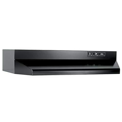 Broan-NuTone 403023 B000UW02A6 30-inch Under-Cabinet Convertible Range Hood with 2-Speed Exhaust Fan and Light, Black