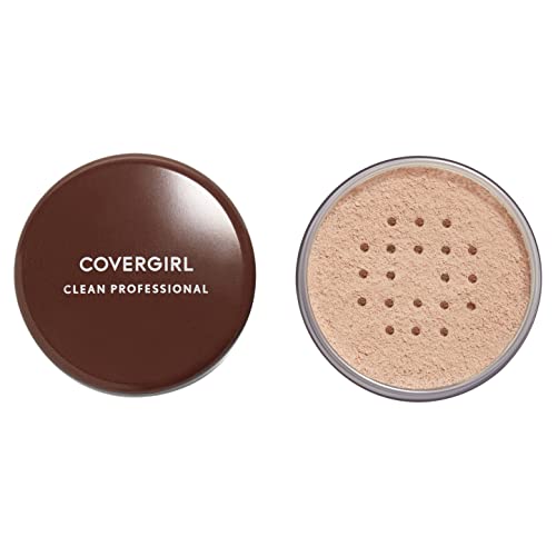 COVERGIRL Professional Loose Finishing Powder, Translucent Light Tone, Sets Makeup, Controls Shine, Won’t Clog Pores, 0.7 Ounce (Packaging May Vary)