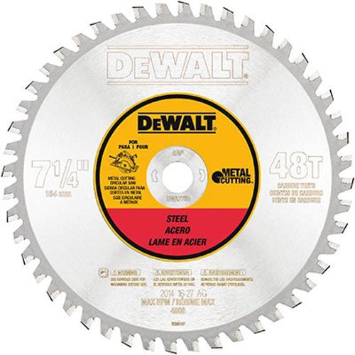 DEWALT Circular Saw Blade, 7 1/4 Inch, 48 Tooth, Ferrous Metal Cutting (DWA7766)