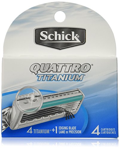 Schick Quattro Titanium Razor Blade Refills for Men 16 Cartridges