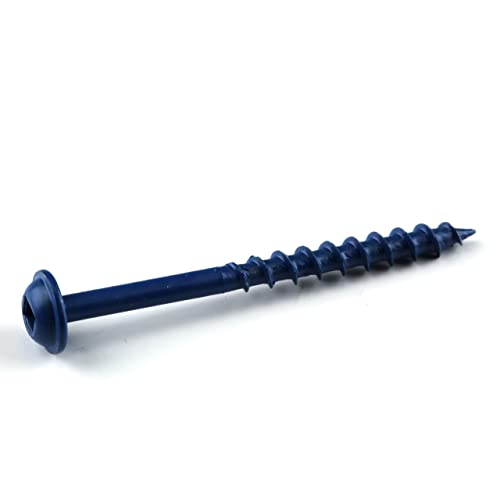 Kreg SML-C2B-250 Blue-Kote Pocket-Hole Screws, 2 Inch, 8 Coarse Thread, Maxi-Loc Head (250 Count)