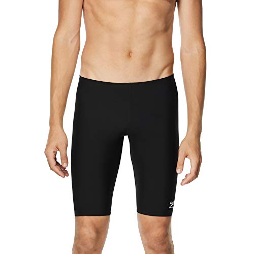 Speedo mens Swimsuit Endurance+ Solid Usa Adult athletic swim jammers, Speedo Black, 30 US