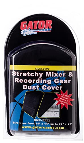 Gator Cases Black Nylon Stretch Mixer Cover; Min 14″ x 14″ / Max 22″x 22″ (GMC-2222)