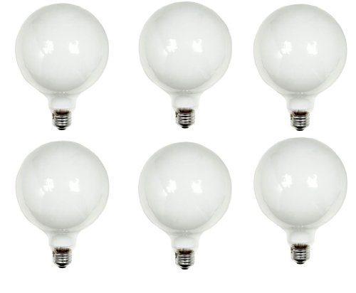 GE Globe Light Bulbs, 100-Watt, Soft White, G40 Bulb Shape, Medium Base (6 Pack)