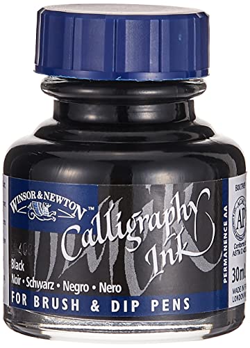 Winsor & Newton Calligraphy Ink Bottle, 30ml, Black