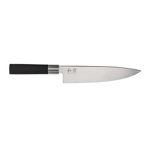 Kai Wasabi Chef’s Knife 8”, Thin, Light Kitchen Knife, Ideal For All-Around Food Preparation, Hand-Sharpened Japanese Knife, Perfect For Fruit, Vegetables, And More