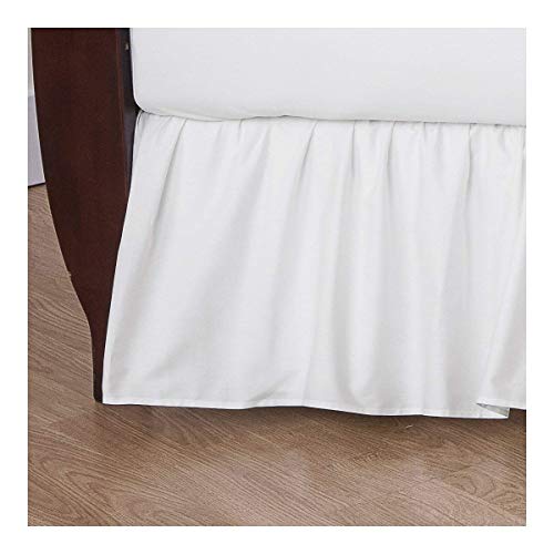 American Baby Company 100% Natural Cotton Percale Ruffled Crib Skirt, White, Soft Breathable, for Boys and Girls