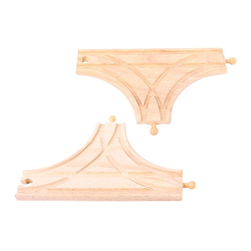 Bigjigs Rail T-Junction Track (Pack of 2) – Other Major Wooden Rail Brands are Compatible