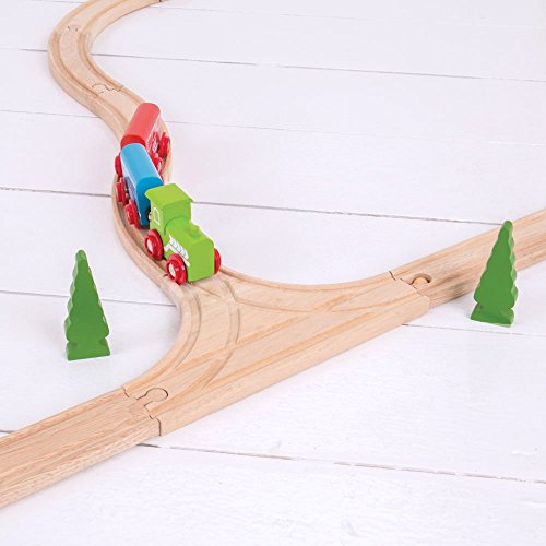 Bigjigs Rail T-Junction Track (Pack of 2) – Other Major Wooden Rail Brands are Compatible | The Storepaperoomates Retail Market - Fast Affordable Shopping