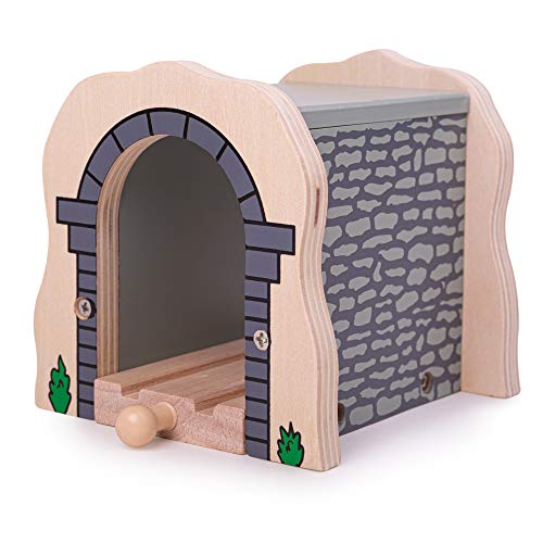 Bigjigs Rail Grey Stone Tunnel – Other Major Wooden Rail Brands are Compatible