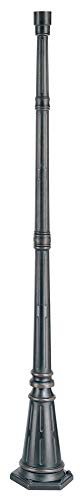 John Timberland Hepworth Traditional Outdoor Post Light Pole and Cap Base Classic Bronze Brown 76 3/4″ Accessory for Exterior House Porch Patio Deck Yard Garden Driveway Home Lawn Walkway
