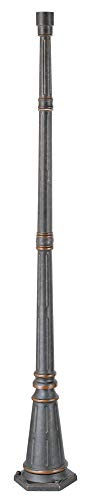 John Timberland Hepworth Traditional Outdoor Light Post and Cap Base Veranda Bronze 76 3/4″ Accessory for Post Exterior House Porch Patio Outside Deck Yard Garden Driveway Home Lawn Walkway