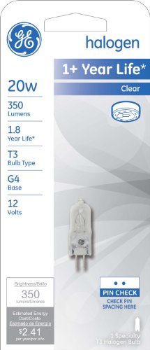 GE 97669 20-Watt Edison Halogen G4 Base T3 Light Bulb | The Storepaperoomates Retail Market - Fast Affordable Shopping