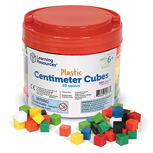 Learning Resources Centimeter Cubes, Counting/Sorting Toy, Assorted Colors, Math Cubes, Learning Cubes for Kids, Set of 500, Ages 6+