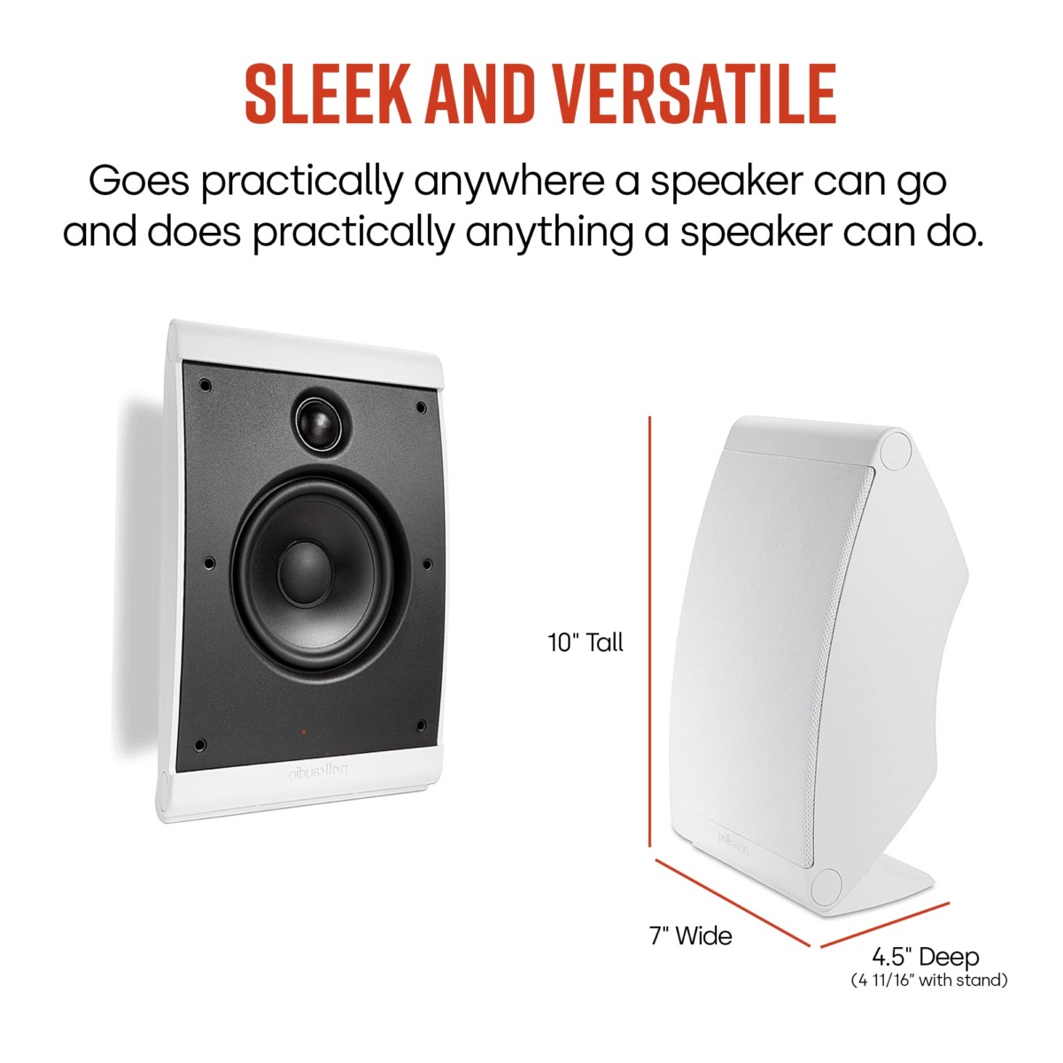 Polk Audio OWM3 Wall and Bookshelf Speakers | The Most High-Performance Versatile Loudspeaker | Paintable Grilles (Pair, White) | The Storepaperoomates Retail Market - Fast Affordable Shopping