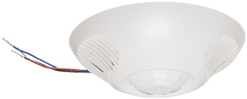 Hubbell ATD2000C Ceiling Sensor, Adaptive Technology, Ultrasonic, Passive Infrared, White, 2000sqft Max Sensing Range