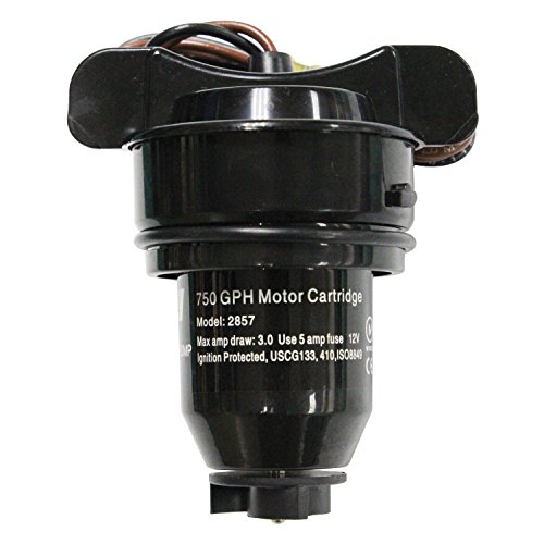 Johnson Pump 28572 Replacement Cartridge for 750 GPH Bilge Pump – Model No. 32702, Black