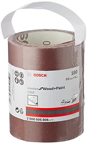 Bosch Professional 2608606806″ Professional Sanding Belt for K180 Wood, Red, 93 mm x 5000 mm
