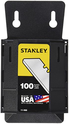 Stanley 11-988 Safety/Carton Round Point Utility Blades with Dispenser,Pack of 100(Pack of 100)
