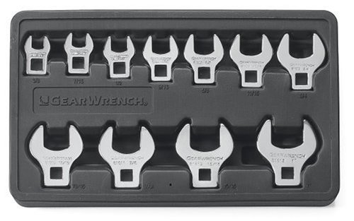 GEARWRENCH 11 Pc. 3/8″ Drive Crowfoot Wrench Set, SAE – 81908