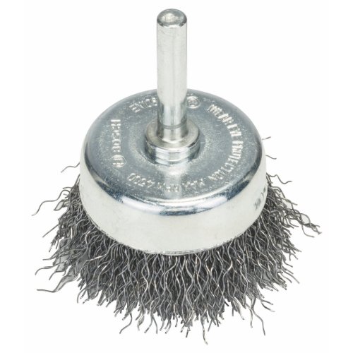 Bosch 2608622006 Shank Cup Brush Crimped Wire, 0.3mm Steel, 50mm x 6mm, Silver