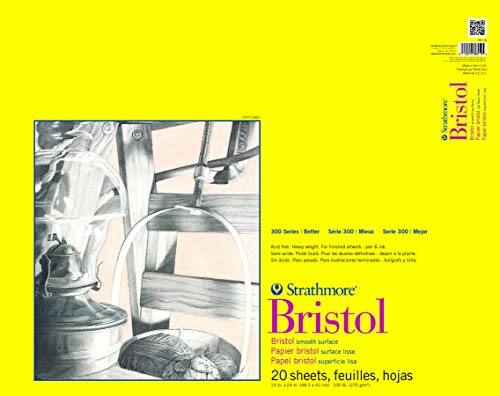 Strathmore 300 Series Bristol Smooth Pad, 19″x24″ Tape Bound, 20 Sheets