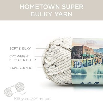Lion Brand Yarn Hometown Yarn, Bulky Yarn, Yarn for Knitting and Crocheting, 1-Pack, Aspen Tweed | The Storepaperoomates Retail Market - Fast Affordable Shopping