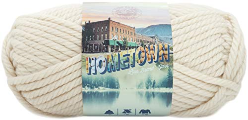 Lion Brand Yarn Hometown Yarn, Bulky Yarn, Yarn for Knitting and Crocheting, 1-Pack, Houston Cream