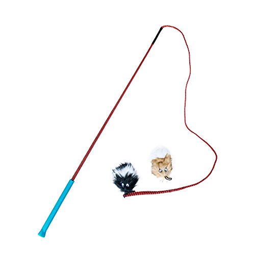 Outward Hound Tail Teaser Durable Dog Wand with Soft Plush Toys