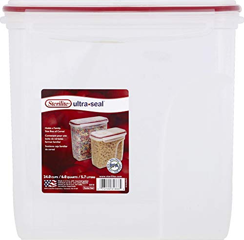Sterilite 3186606 Container & Food Storage, Clear 24 Cup Food Container Ultra-Seal, 1 EA