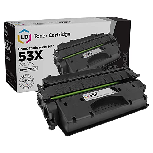 LD Products Compatible Toner Cartridge Replacement for HP 53X Q7553X High Yield (Black) for use in HP Printer Laserjet P2015, P2015d, P2015dn, P2015x, M2727 MFP, M2727nf MFP, & M2727nfs MFP