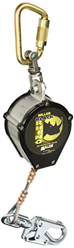 Miller by Honeywell Self-Retracting Lifeline, 9 ft, 310 lb, Black, CFL-4-Z7/9FT