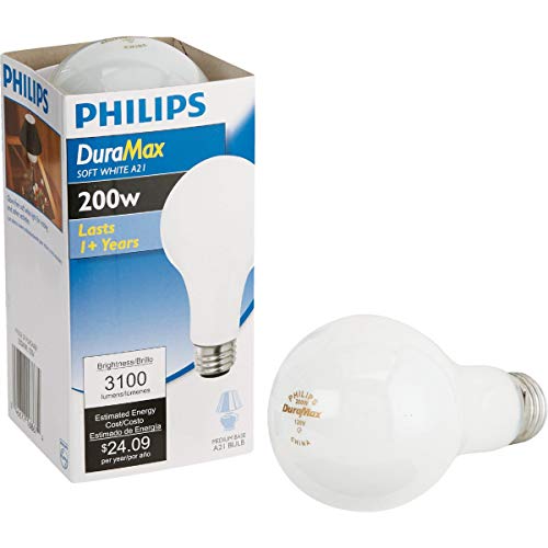 GE Lamps 11585 200-Watt A21, Soft White