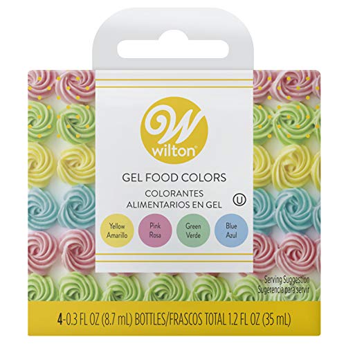 Wilton Gel Food Color Set, Primary, 0.3 Fl Oz, Pack of 4