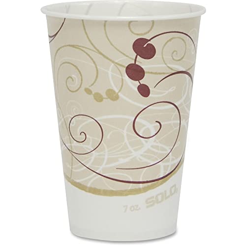SOLO R7N-J8000 7 oz Symphany Waxed Paper Cold Cup (Case of 2000), beige, 3.7″