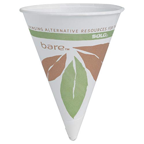 Solo 4BR-J8614 4 oz Bare Paper Cone Cups (Case of 5000)