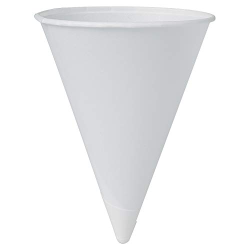 Solo 42RCP-2050 4.25 oz White Paper Cone Cups (Case of 5000)
