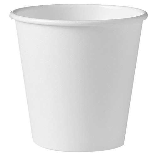 SOLO 410W Polycoated Hot Paper Cups, 10 oz, White, 1000/Carton