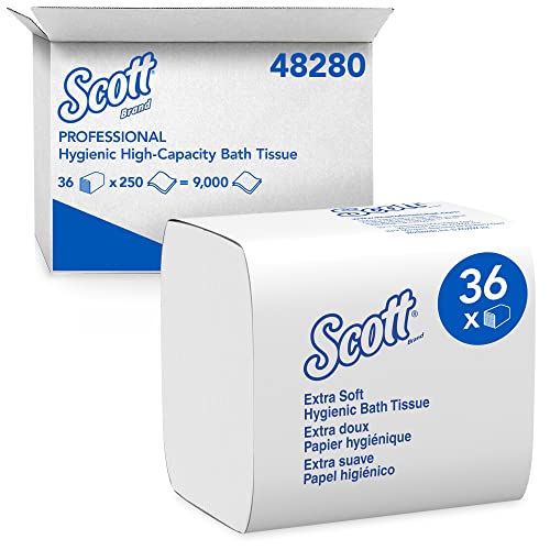 Scott 48280 Control Hygienic Bath Tissue, 2-Ply, 250 per Pack (Case of 36 Packs)