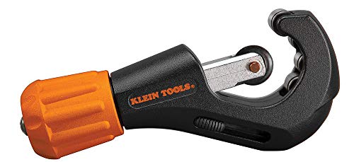 Klein Tools 88904 Professiol Tube Cutter, 4-Roller Tracking System, Accurate Cutting for HVAC, Reaming Tool, Includes Extra Cutting Wheel