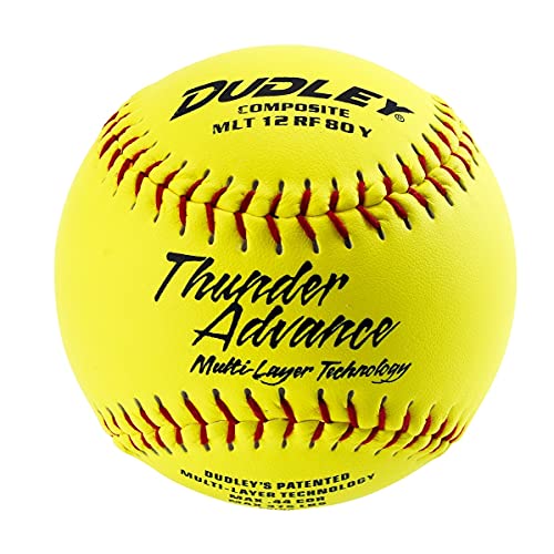 Dudley Thunder Advance 12″ Slow Pitch Softball – Composite Cover – Pack of 12