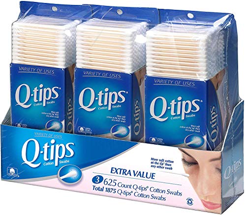 Q-TIPS SWABS Cotton Club ct, 625 Count, (Pack of 3)